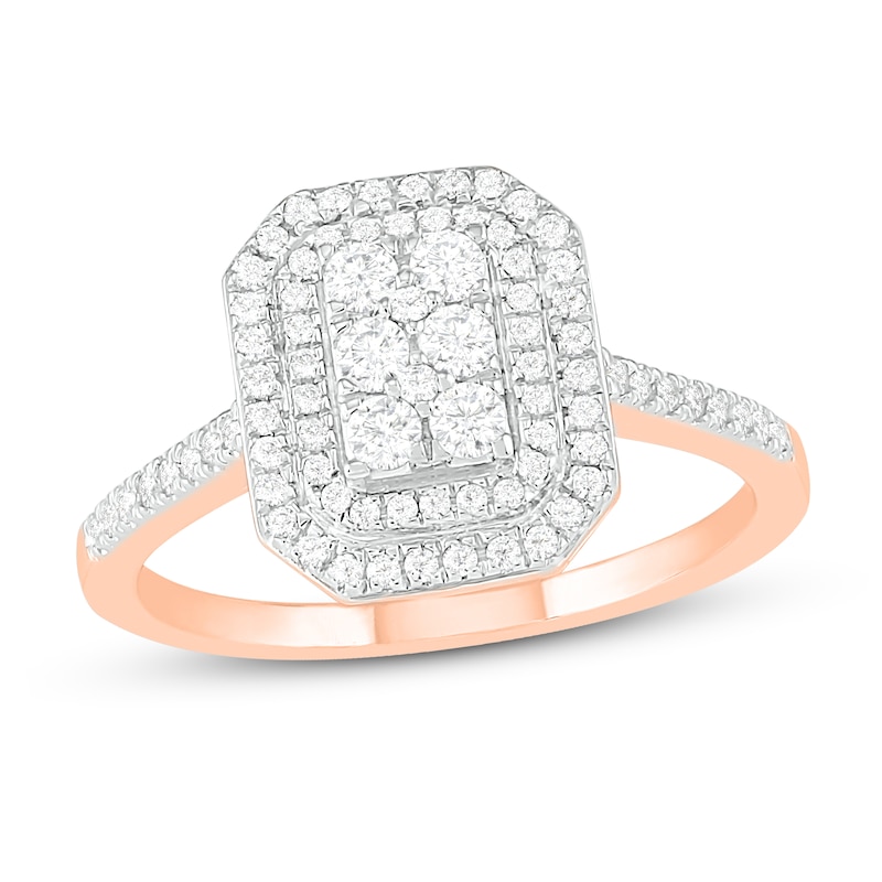 Main Image 1 of Diamond Engagement Ring 3/8 ct tw Round 14K Rose Gold