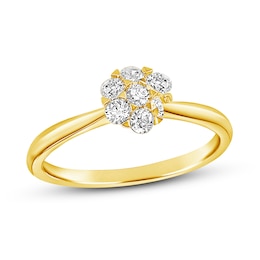 Diamond Engagement Ring 3/8 ct tw Round 14K Yellow Gold