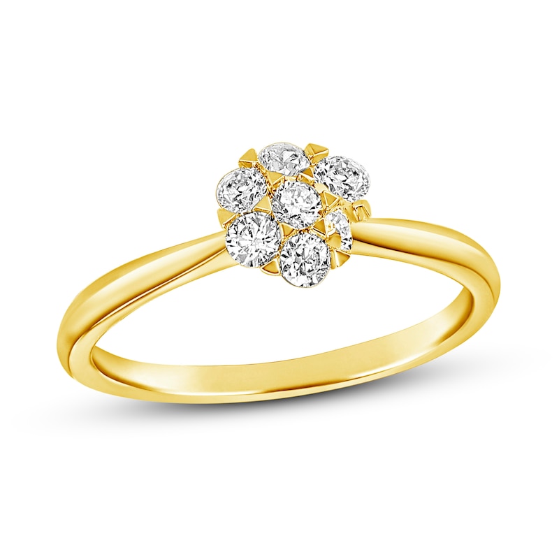 Main Image 1 of Diamond Engagement Ring 3/8 ct tw Round 14K Yellow Gold