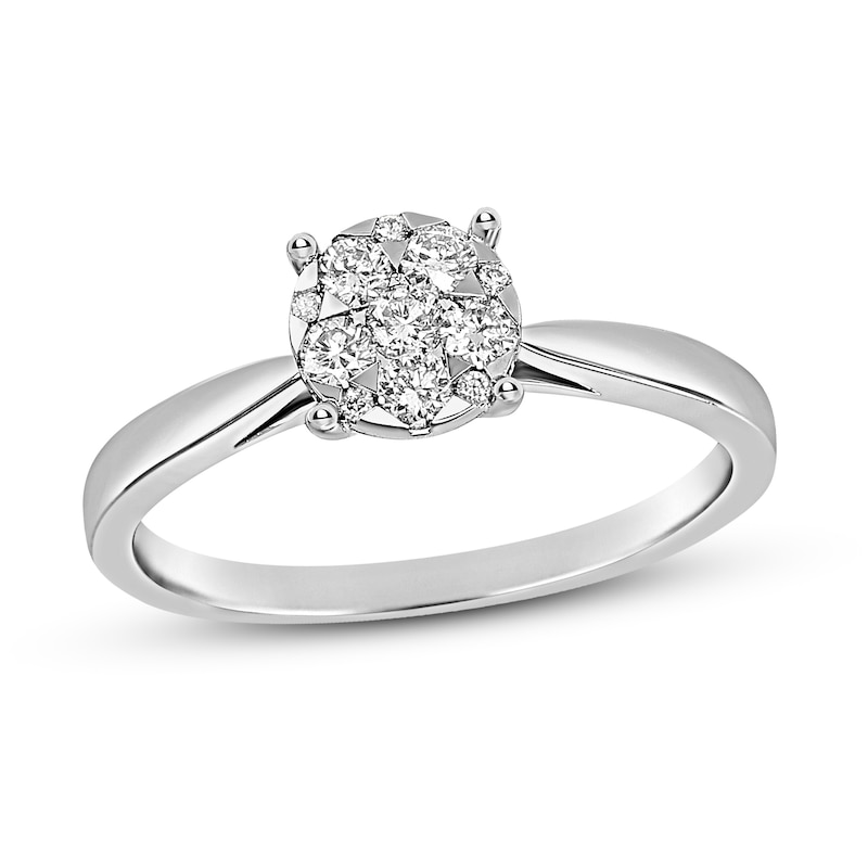 Diamond Engagement Ring 1/4 ct tw Round 14K White Gold | Jared