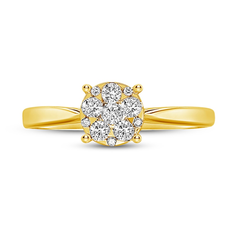 Main Image 3 of Diamond Engagement Ring 1/4 ct tw Round 14K Yellow Gold