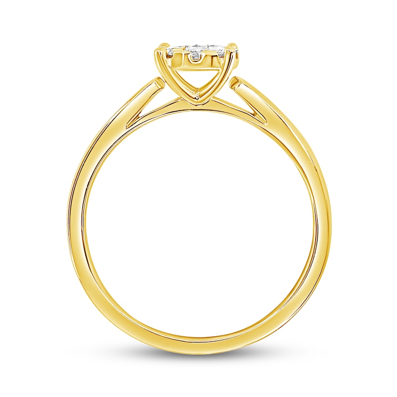 Main Image 4 of Diamond Engagement Ring 1/4 ct tw Round 14K Yellow Gold