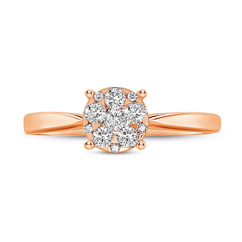 Main Image 3 of Diamond Engagement Ring 1/4 ct tw Round 14K Rose Gold