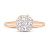 Thumbnail Image 2 of Diamond Engagement Ring 1/2 ct tw Round/Princess 14K Rose Gold