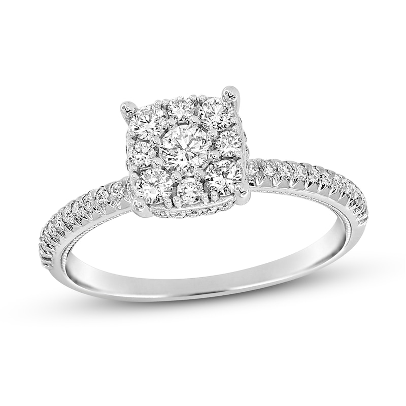 Main Image 1 of Diamond Engagement Ring 1/2 ct tw Round 14K White Gold