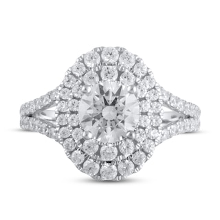 Lab-Created Diamond Engagement Ring 2-3/8 ct tw Round 14K White Gold ...