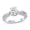 Thumbnail Image 0 of Lab-Created Diamond Engagement Ring 2 ct tw Oval 14K White Gold