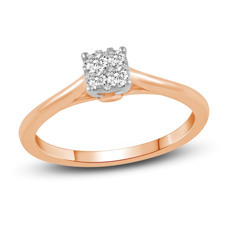 Main Image 1 of Diamond Engagement Ring 1/5 ct tw Round 14K Rose Gold