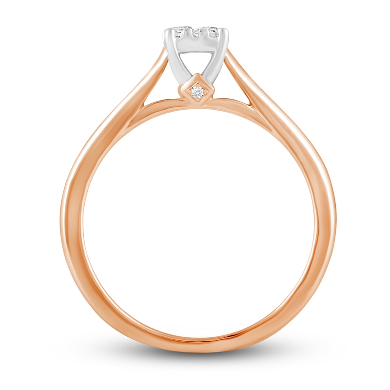 Main Image 3 of Diamond Engagement Ring 1/5 ct tw Round 14K Rose Gold