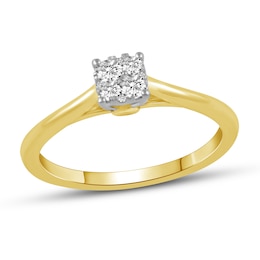 Diamond Engagement Ring 1/5 ct tw Round 14K Yellow Gold