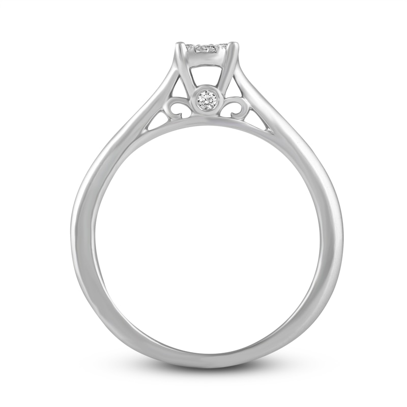 Main Image 3 of Diamond Engagement Ring 1/5 ct tw Round 14K White Gold