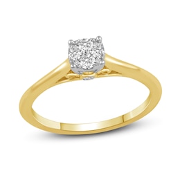 Diamond Engagement Ring 1/5 ct tw Round 14K Yellow Gold