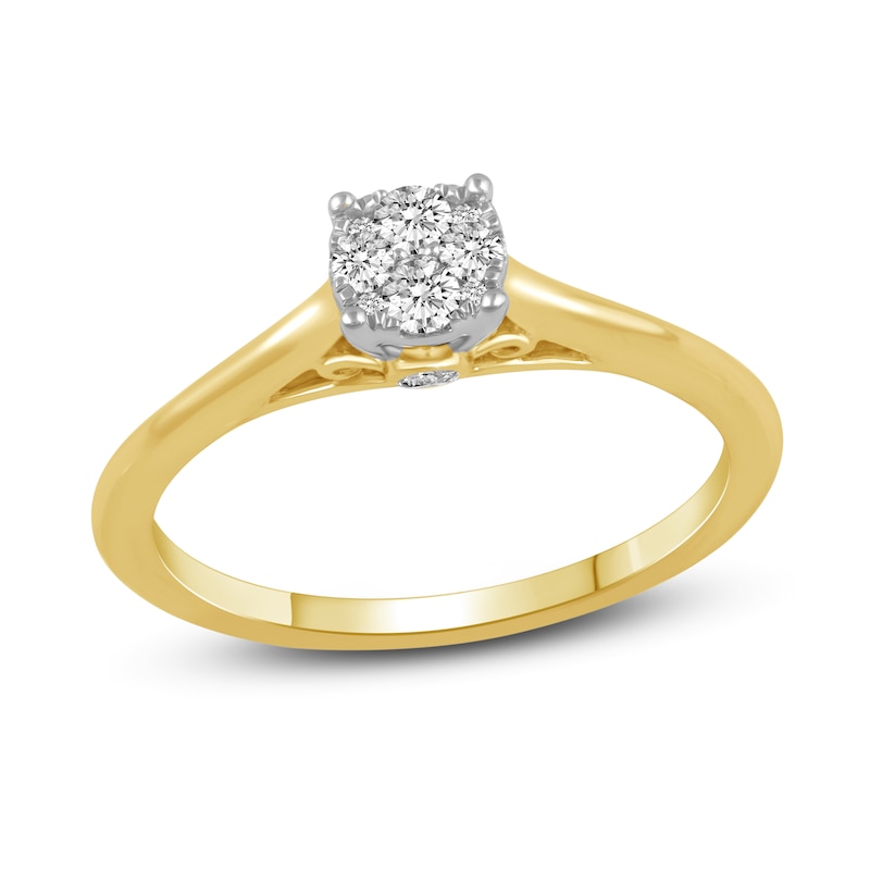 Main Image 1 of Diamond Engagement Ring 1/5 ct tw Round 14K Yellow Gold