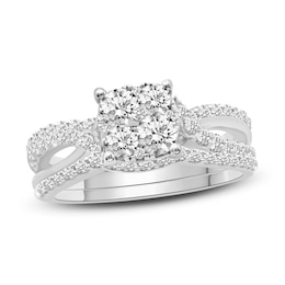 Diamond Bridal Set 1-1/4 ct tw Round 14K White Gold