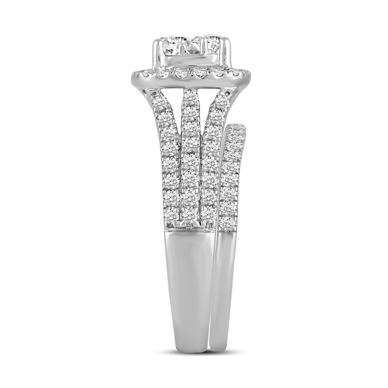 Main Image 2 of Diamond Bridal Set 1-5/8 ct tw Round 14K White Gold