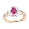 Thumbnail Image 1 of Natural Ruby Engagement Ring 1/4 ct tw Diamonds 14K Yellow Gold