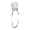 Thumbnail Image 2 of Freshwater Cultured Pearl Engagement Ring 1/8 ct tw Diamonds 10K White Gold