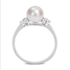 Thumbnail Image 3 of Freshwater Cultured Pearl Engagement Ring 1/8 ct tw Diamonds 10K White Gold