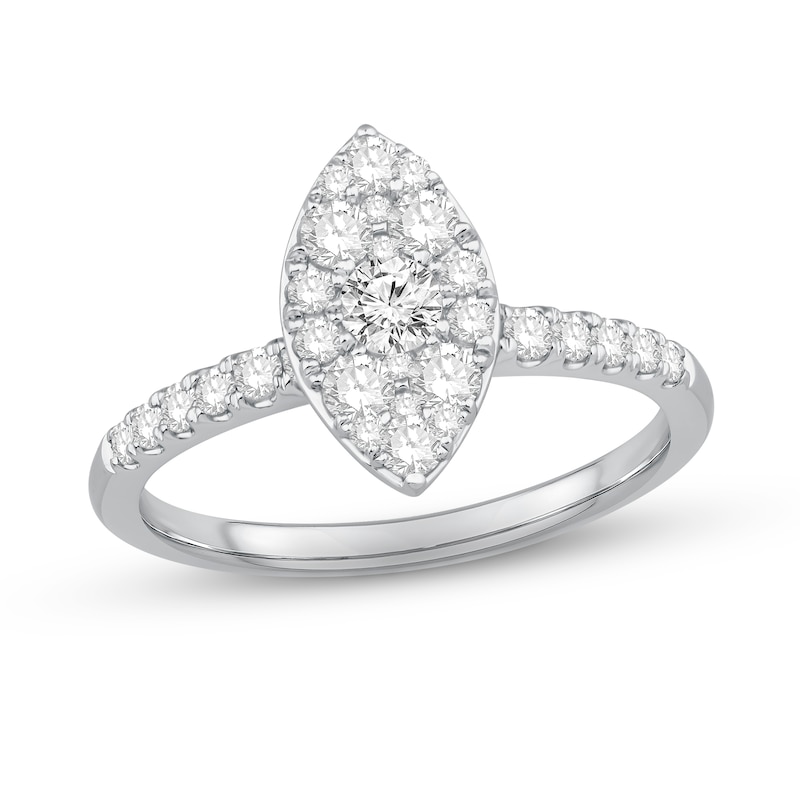 Main Image 1 of Diamond Engagement Ring 3/4 ct tw Round 14K White Gold