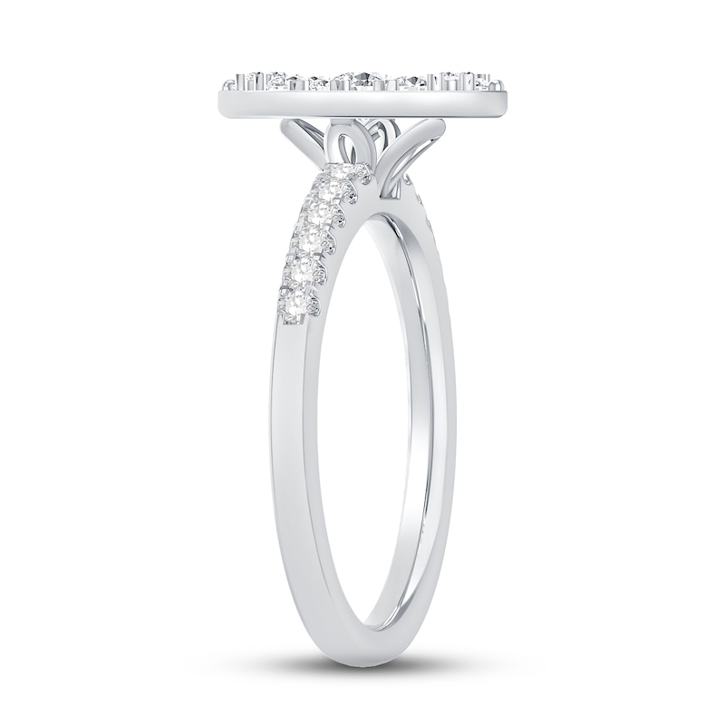 Main Image 2 of Diamond Engagement Ring 3/4 ct tw Round 14K White Gold