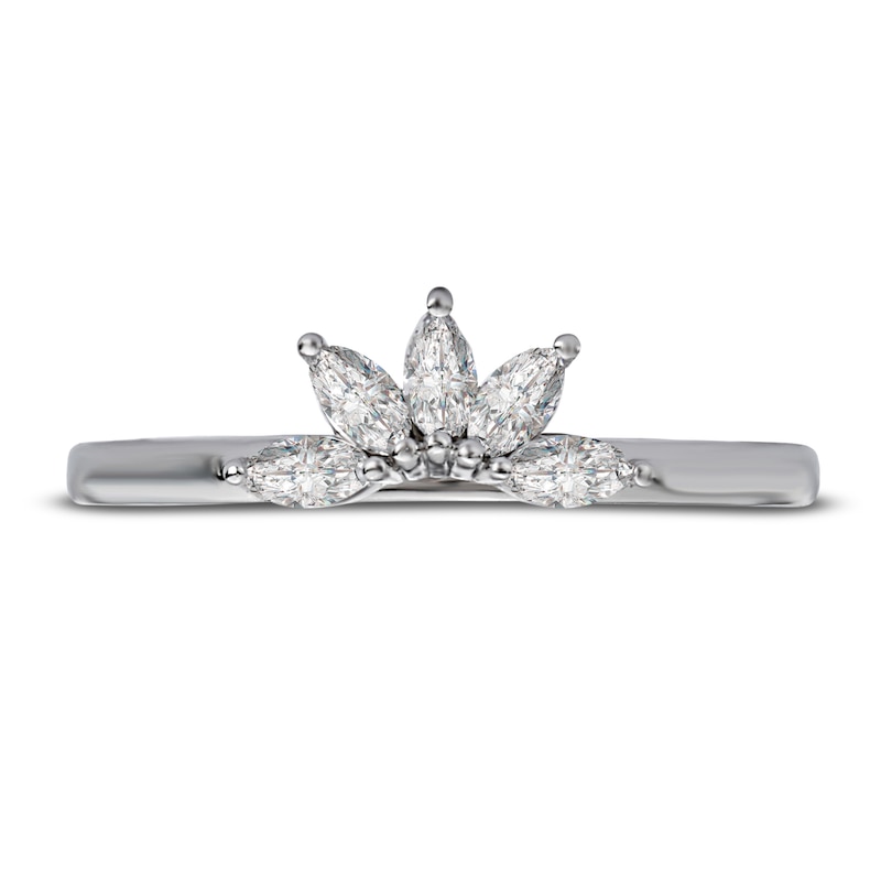 Main Image 3 of Diamond Anniversary Ring 1/4 ct tw Marquise 14K White Gold