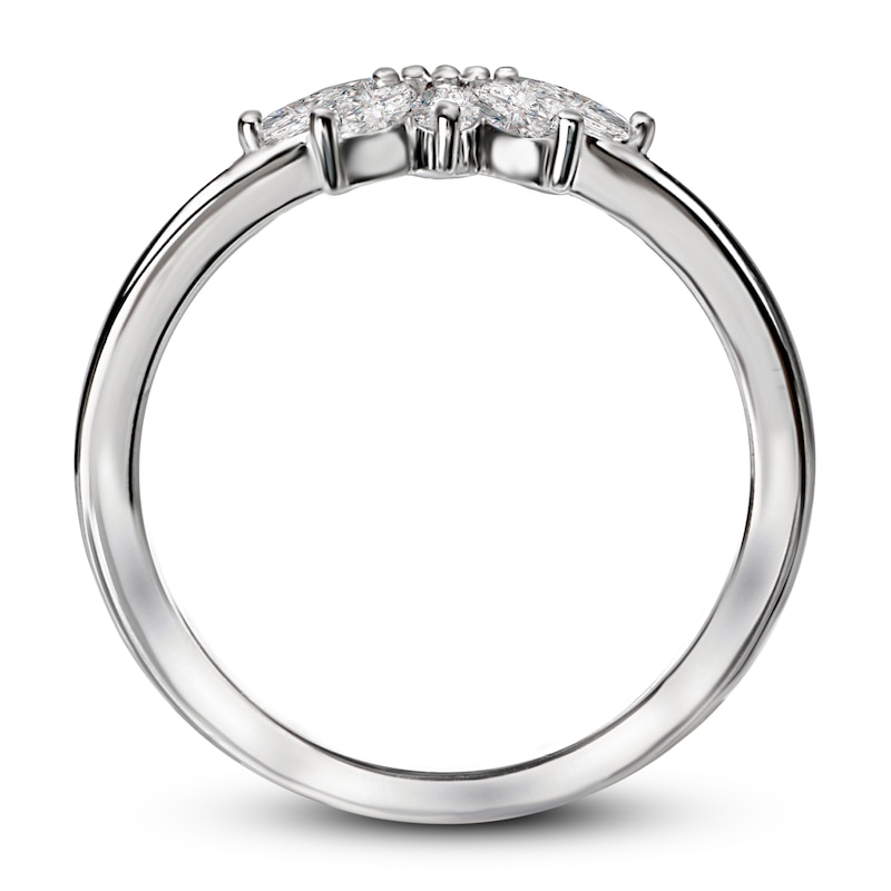 Main Image 4 of Diamond Anniversary Ring 1/4 ct tw Marquise 14K White Gold