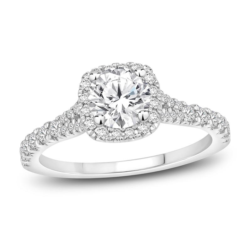 Main Image 1 of Diamond Engagement Ring 1 ct tw Round 14K White Gold