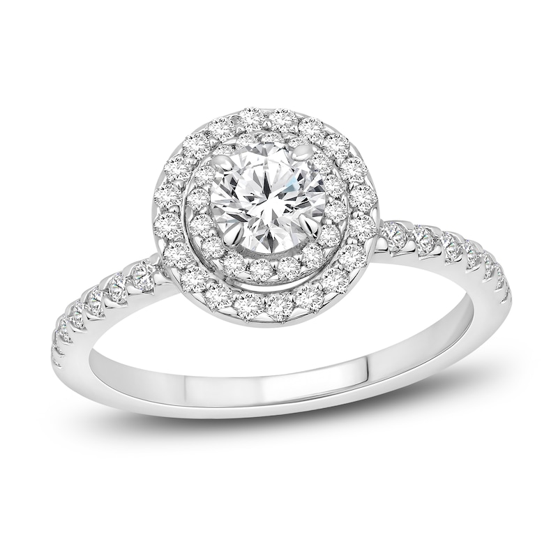 Main Image 1 of Diamond Engagement Ring 7/8 ct tw Round 14K White Gold