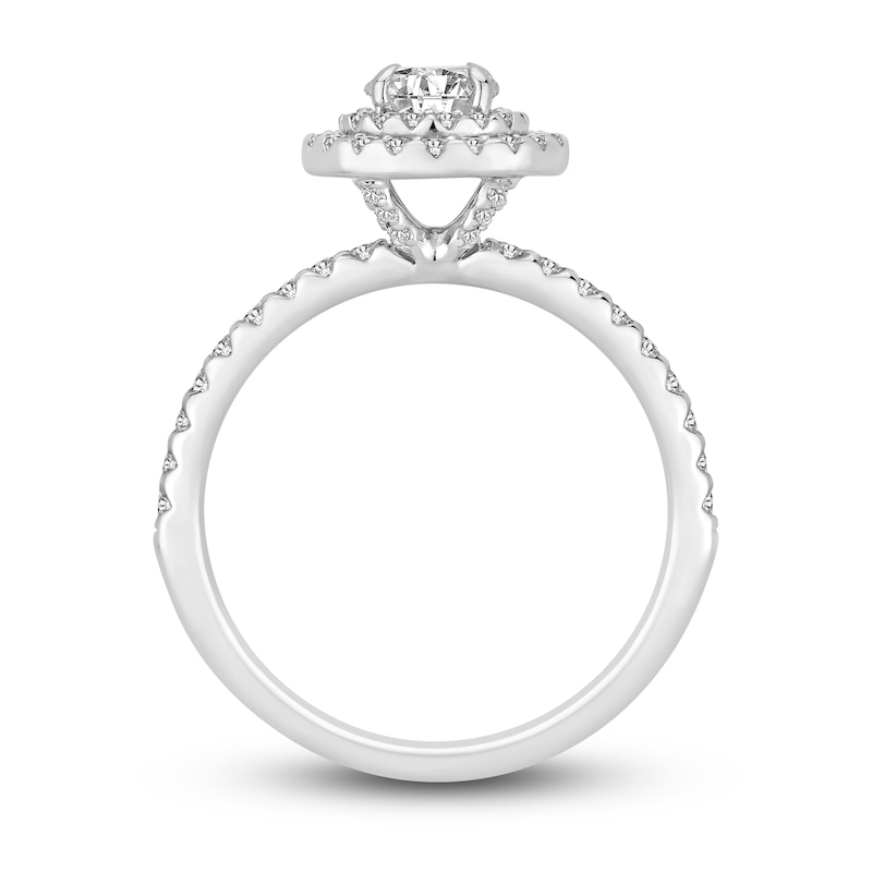 Main Image 3 of Diamond Engagement Ring 7/8 ct tw Round 14K White Gold