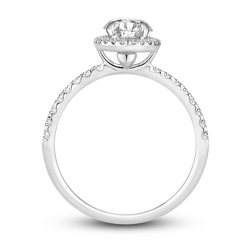 Main Image 3 of Diamond Engagement Ring 7/8 ct tw Round 14K White Gold