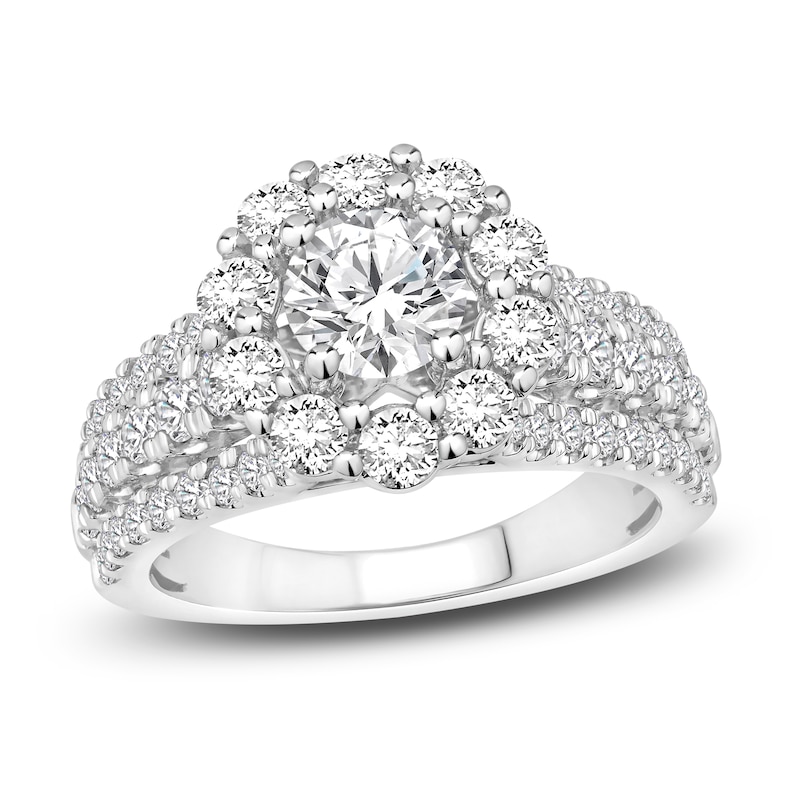 Diamond Engagement Ring 2-3/8 ct tw Round 14K White Gold