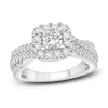 Thumbnail Image 1 of Diamond Engagement Ring 1-1/4 ct tw Princess/Round 14K White Gold