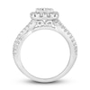 Thumbnail Image 3 of Diamond Engagement Ring 1-1/4 ct tw Princess/Round 14K White Gold