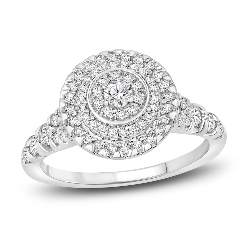 Main Image 1 of Diamond Engagement Ring 3/4 ct tw Round 14K White Gold