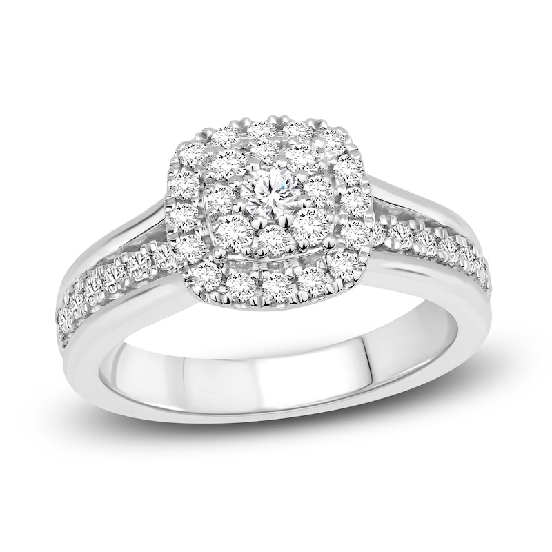 Main Image 1 of Diamond Engagement Ring 3/4 ct tw Round 14K White Gold