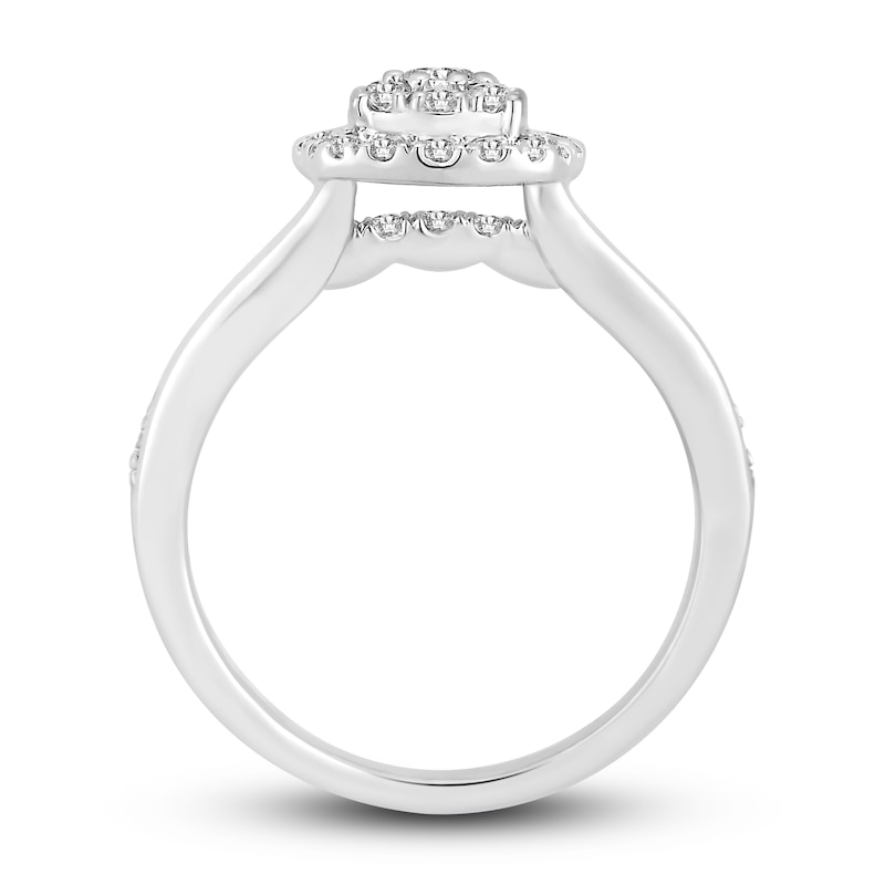 Main Image 3 of Diamond Engagement Ring 3/4 ct tw Round 14K White Gold