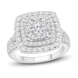 Diamond Engagement Ring 2 ct tw Round 14K White Gold