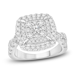 Diamond Engagement Ring 1-1/2 ct tw Round 14K White Gold