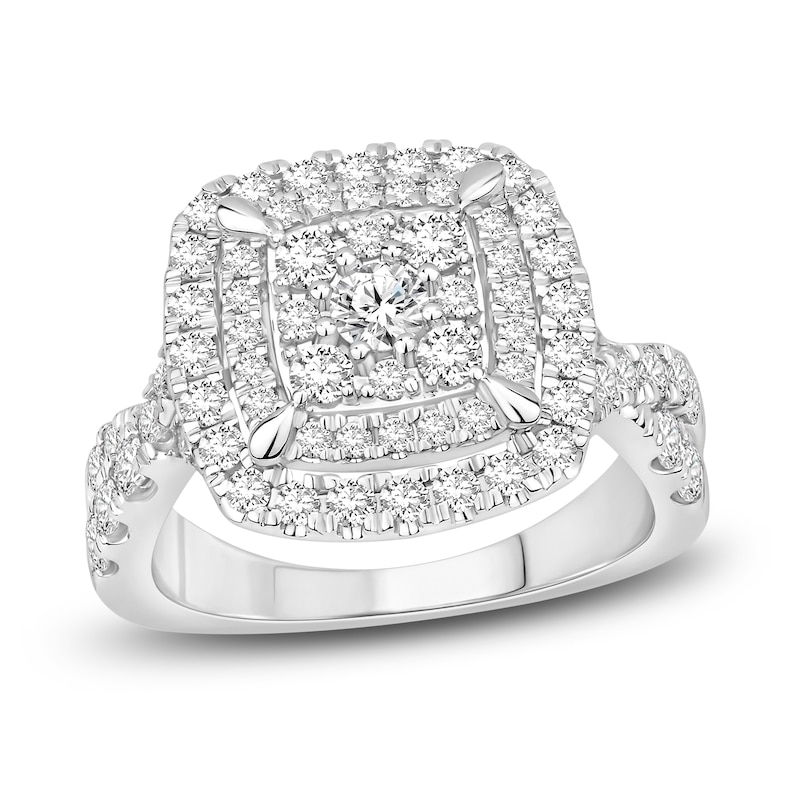 Main Image 1 of Diamond Engagement Ring 1-1/2 ct tw Round 14K White Gold