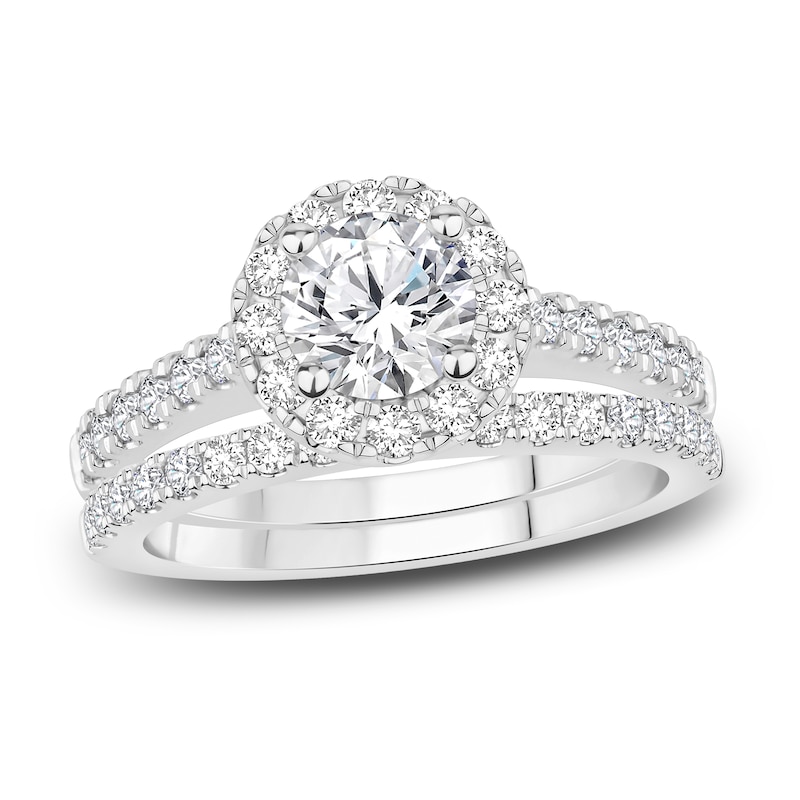 Main Image 1 of Diamond Bridal Set 1-7/8 ct tw Round 14K White Gold