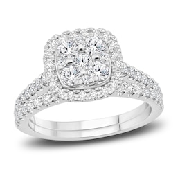 Diamond Bridal Set 1-1/5 ct tw Round 14K White Gold