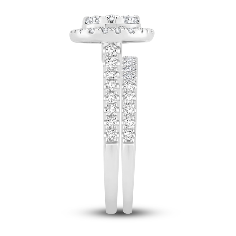 Main Image 2 of Diamond Bridal Set 1-1/5 ct tw Round 14K White Gold