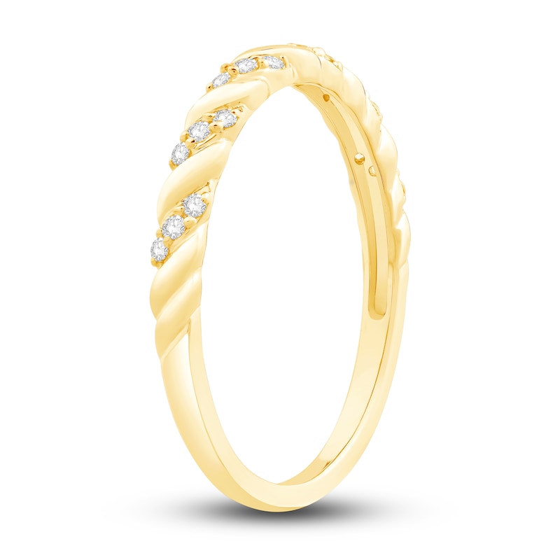 Main Image 2 of Diamond Anniversary Ring 1/10 ct tw Round 14K Yellow Gold