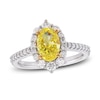 Thumbnail Image 1 of Yellow Lab-Created Diamond Engagement Ring 2 ct tw Round 14K Two-Tone