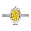 Thumbnail Image 3 of Yellow Lab-Created Diamond Engagement Ring 2 ct tw Round 14K Two-Tone