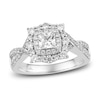 Thumbnail Image 1 of Diamond Engagement Ring 1-1/4 ct tw Princess/Round 14K White Gold