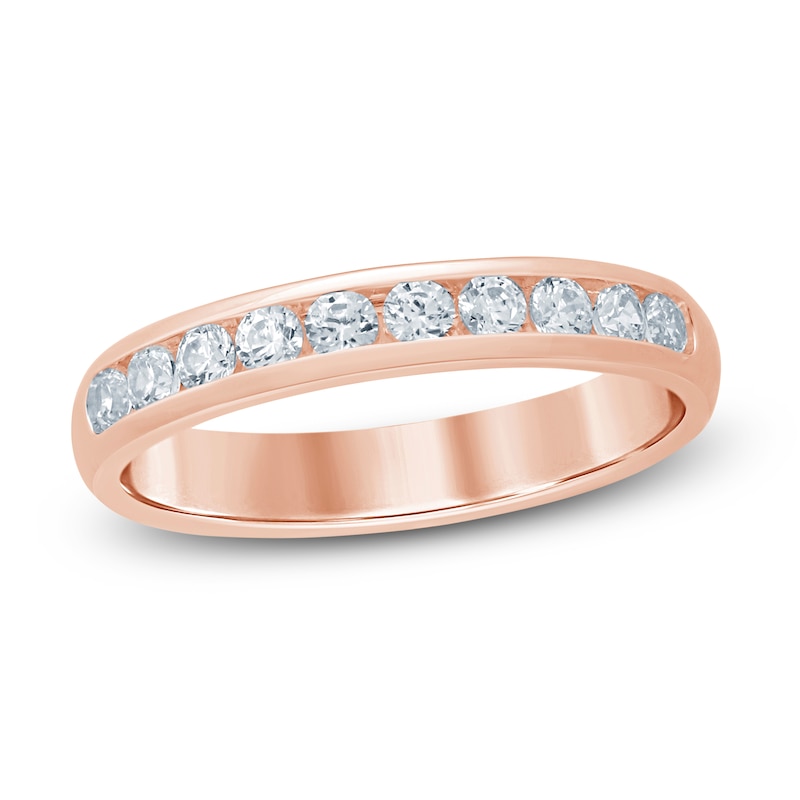 Main Image 1 of Diamond Anniversary Band 1/2 ct tw Round 14K Rose Gold (SI/2)