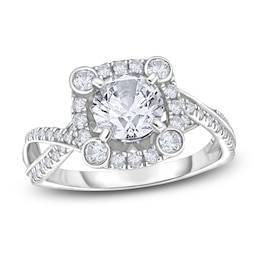 Diamond Engagement Ring 3/4 ct tw Round 14K White Gold