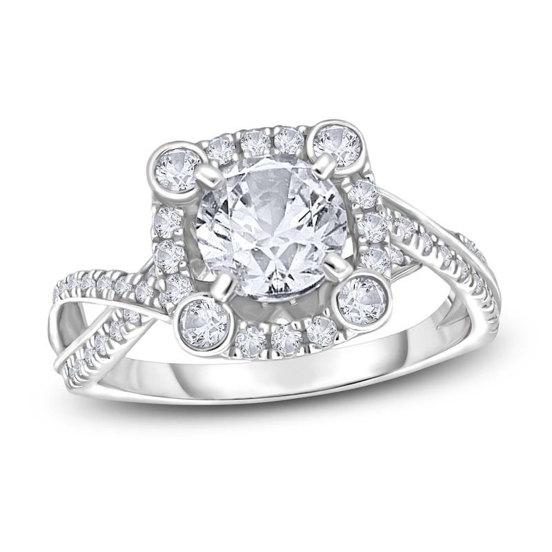 Main Image 1 of Diamond Engagement Ring 3/4 ct tw Round 14K White Gold