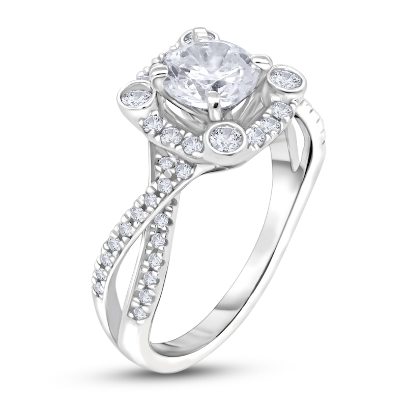 Main Image 2 of Diamond Engagement Ring 3/4 ct tw Round 14K White Gold